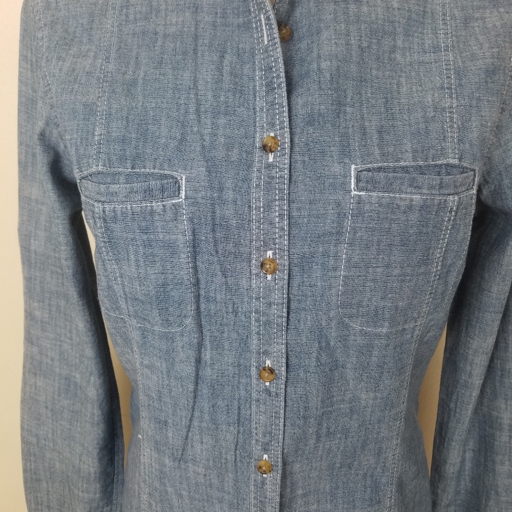 Brooks Brothers Chambray Shirt Dress Size 8 - Picture 6 of 8